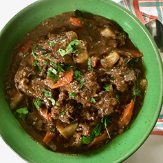 Oxtail stew recipe development Christine McFadden traditional meat
